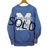 USA製 90’s~ ビンテージ【チャンピオン】【Champion】【リバースウィーブ】【MINERS BIG BWE MACHINE】青【スウェット】【サイズXL】 