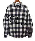  【Ralph lauren】【ラルフローレン】【黒ｘ白】【チェック柄】【ネルシャツ】 【サイズＬ】  