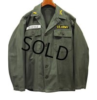 【~60's】【U.S.ARMY 】【米軍実物】【ビンテージ】【OG107】平ボタン【ユーティリティシャツ】【M程度】 