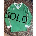 ビンテージ【UMBRO】【アンブロ】【緑×白】ロゴライン【ロンT】【サイズS】 