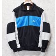 画像1:  ビンテージ【ＰＵＭＡ】プーマ【黒ｘ青ｘグレー】【トラックジャケット】【サイズM】<br> (1)