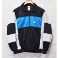  ビンテージ【ＰＵＭＡ】プーマ【黒ｘ青ｘグレー】【トラックジャケット】【サイズM】 