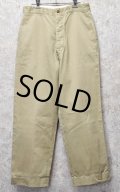 【50's】【ビンテージ】U.S.ARMY【米軍実物】ボタンフライ【チノパンツ】【３１Ｘ２９】 