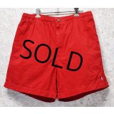 【POLO RALPH LAUREN】オールド ラルフローレン【赤】【ショートパンツ】【短パン】【コットンショーツ】【サイズＭ】 