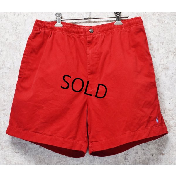 画像1: 【POLO RALPH LAUREN】オールド ラルフローレン【赤】【ショートパンツ】【短パン】【コットンショーツ】【サイズＭ】 