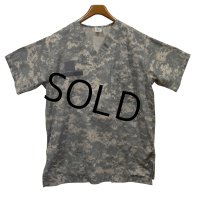 ビンテージ【USA製】デジカモ【ドクターシャツ】総柄【Vネック】【Tシャツ】ポケット付き【サイズXL】 