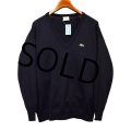 【Lacoste】ラコステ【黒】【Vネック】アクリルセーター【サイズＬ程度】 