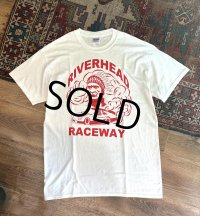 ビンテージ【GILDAN】【ギルダン】RIVERHEAD RACEWAY【インディアン】【ヘッド】白【Tシャツ】【サイズＬ】 