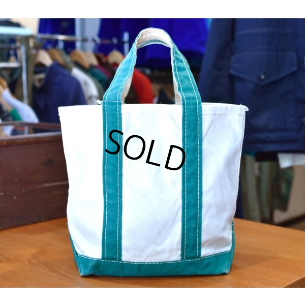 画像3: 80's【ビンテージ】【L.L.bean】オールド【エルエルビーン】白ｘ緑【キャンバス】【トートバッグ】【ビーントート】小さいサイズ 