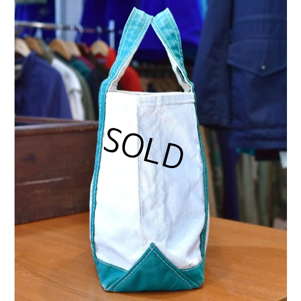 画像4: 80's【ビンテージ】【L.L.bean】オールド【エルエルビーン】白ｘ緑【キャンバス】【トートバッグ】【ビーントート】小さいサイズ 