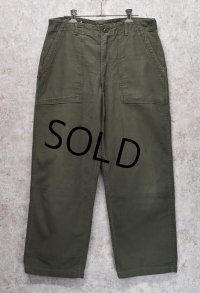 【60's∼】【米軍実物】U.S.ARMY【ビンテージ】OG107【ベイカーパンツ】【ダブルステッチ】UFOボタン【ユーティリティパンツ】【Ｗ３３程度】 
