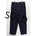 【ビンテージ】【オールドギャップ】【GAP】【EASY FIT】2タック【紺】【コーデュロイパンツ】【34×30】 