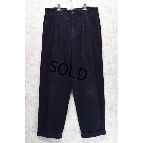 画像1: 【ビンテージ】【オールドギャップ】【GAP】【EASY FIT】2タック【紺】【コーデュロイパンツ】【34×30】 