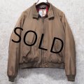 ビンテージ【BARACUTA】【バラクータ】【ブラウンｘ裏地赤チェック】【中綿入り】ジップアップブルゾン【ＵＳ44Ｒ】 