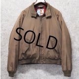 ビンテージ【BARACUTA】【バラクータ】【ブラウンｘ裏地赤チェック】【中綿入り】ジップアップブルゾン【ＵＳ44Ｒ】 