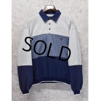 【pierre cardin】ピエールカルダン【紺×グレー】【長袖シャツ】【ポロシャツ】【サイズM】 
