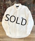 【Ralph Lauren】【ラルフローレン】【胸フラップポケット付き】【白】 【ボタンダウンシャツ】【サイズM】  