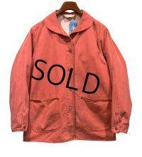 80's〜 USA製【ビンテージ】【L.L.bean】【ＬＬビーン】ピンク【ショールカラーデニムジャケット】【レディース古着】【レディースXL】 