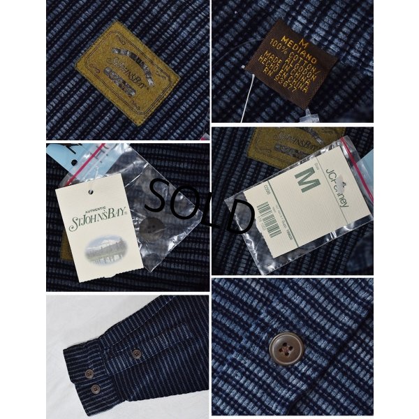画像2: デッドストック【セントジョーンズベイ】【St.John's Bay】【グレーｘ紺】【コーデュロイ】【シャツジャケット】【サイズＭ】 