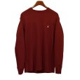 画像1: 【ビンテージ】【PORO RALPH LAUREN】【ラルフローレン】ロンT【サーマルロンT】エンジ色【サイズL】<br> (1)
