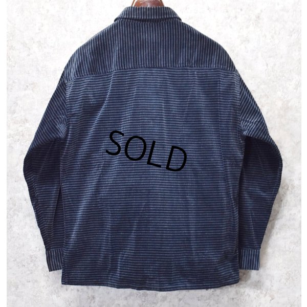 画像3: デッドストック【セントジョーンズベイ】【St.John's Bay】【グレーｘ紺】【コーデュロイ】【シャツジャケット】【サイズＭ】 