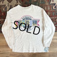 80's~【ビンテージ】【NEWPORT】【サイクリングツアー】【グレー】【ロンT】【サイズL程度】 