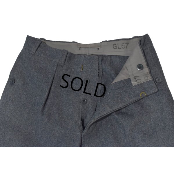 画像4: 80's【デッドストック】【スイス軍】【サイドライン】【ウールトラウザーズ】【ウールパンツ】【フィールドトラウザーズ】【W31程度】