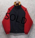 90's【USA製】【ビンテージ】【HILTON】【紺×赤×黄】【中綿入り】【ブルゾン】Ｍ 