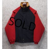 90's【USA製】【ビンテージ】【HILTON】【紺×赤×黄】【中綿入り】【ブルゾン】Ｍ 