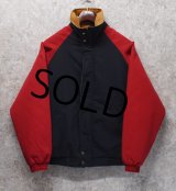 90's【USA製】【ビンテージ】【HILTON】【紺×赤×黄】【中綿入り】【ブルゾン】Ｍ 