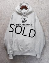 【ビンテージ】【チャンピオン】【Champion】【USMC】ライトグレー【リバースウィーブパーカー】【サイズXXL】 