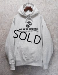 【ビンテージ】【チャンピオン】【Champion】【USMC】ライトグレー【リバースウィーブパーカー】【サイズXXL】 