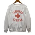 画像1: ∼90's【USA製】【ビンテージ】【Hanes】ヘインズ【白】LIFEGUARD【ライフガード】【染み込みスウェット】【サイズL】<br> (1)
