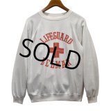 ∼90's【USA製】【ビンテージ】【Hanes】ヘインズ【白】LIFEGUARD【ライフガード】【染み込みスウェット】【サイズL】 