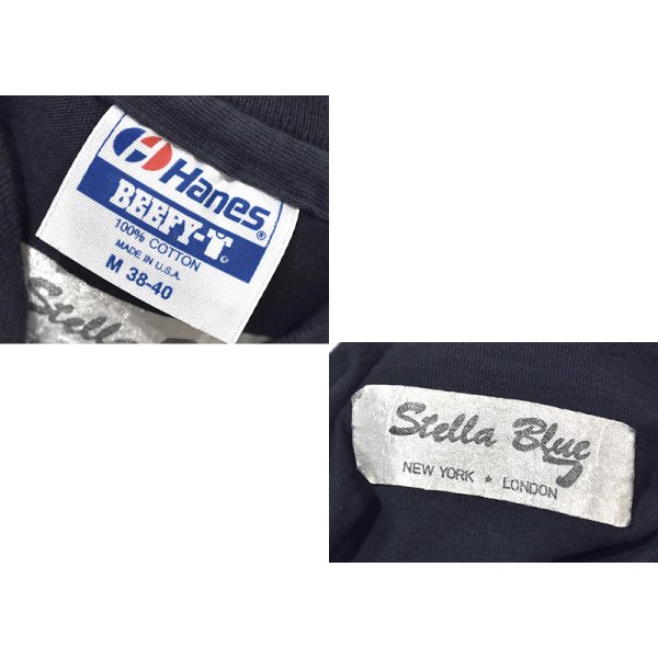 画像2: 90's~【USA製】【ビンテージ】ヘインズ【hanes】Stella Blue【ドクロ】【黒】スカルT【Ｔシャツ】【サイズM】 