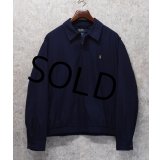 【ラルフローレン】【POLO RALPH LAUREN】【紺ｘ襟裏ベージュ】【ブルゾン】スウィングトップ【サイズＬ】 