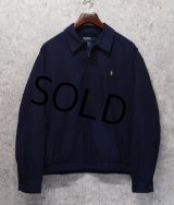 【ラルフローレン】【POLO RALPH LAUREN】【紺ｘ襟裏ベージュ】【ブルゾン】スウィングトップ【サイズＬ】 