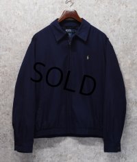 【ラルフローレン】【POLO RALPH LAUREN】【紺ｘ襟裏ベージュ】【ブルゾン】スウィングトップ【サイズＬ】 