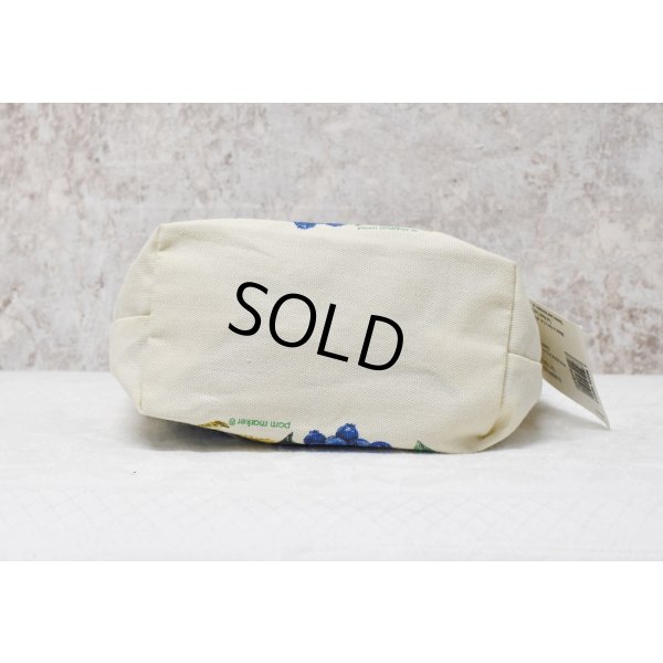 画像6: デッドストック【USA製】【STEVENS LINEN】【ビンテージ】【ブルーベリーズギフトバッグ】生成りx青【ミニトートバッグ】リネンタオル付き