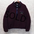 90's【USA製】【ビンテージ】【RAMSEY OUTDOOR】ラムジーアウトドア【ポーラテック】【エンジｘ紺】【ハーフジップフリース】【サイズL】 