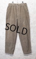 ~90's【USA製】【ビンテージ】【L.L.Bean】【エルエルビーン】【コーデュロイパンツ】イージーパンツ【ブラウン】【W33程度】 