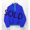 【ビンテージ】【LL Bean】LLビーン【青×エメラルドグリーン】【スナップTフリース】【M程度】 