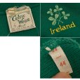 画像2: 程度良好!!【アイルランド製】ビンテージ【Celtic Wear】三つ葉のクローバー　若葉刺繍入り【緑】 Vネックセーター 【サイズ44】 <br> (2)