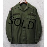 【60's】【U.S.ARMY】【米軍実物】【ビンテージ】【OG107】【ユーティリティシャツ】【S程度】 