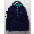 90's 【L.L.Bean】ビンテージ【ＬＬビーン】ポーラテック【WIND BLOCK SERIES】紺ｘエメラルドグリーン【ハーフジップフリースパーカー】アノラック 