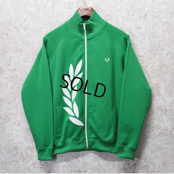画像1: 【フレッドペリー】Fred Perry【黄緑×白ロゴ】ジャージ【トラックジャケット】【トラックジャージ】【サイズM】 
