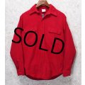 70's【ビンテージ】 【BIG MAC】【JcPenny】【赤】【シャモアシャツ】サイズM 