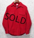 70's【ビンテージ】 【BIG MAC】【JcPenny】【赤】【シャモアシャツ】サイズM 