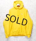 【チャンピオン】【Champion】【マスタードイエロー】【無地】【リバースウィーブパーカー】【サイズＬ】 