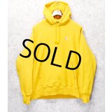【チャンピオン】【Champion】【マスタードイエロー】【無地】【リバースウィーブパーカー】【サイズＬ】 